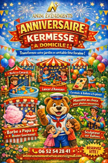 Animation anniversaire enfants sur Brest Quimper Morlaix